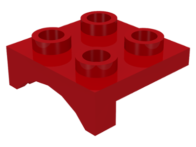 Motor Cover, 9V Micromotor 2 x 2 in Red
