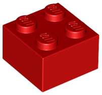 Brick 2 x 2 in Red