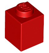 Brick 1 x 1 in Red