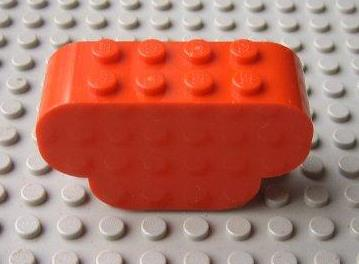 Brick Curved 2 x 6 x 3 Triple Curved Bottom in Red