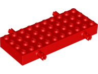 Vehicle Base, Brick Special 4 x 10 with 4 Pins in Red