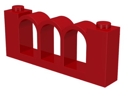 Fence 1 x 6 x 2 in Red
