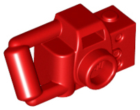 Equipment Camera Handheld with Central Viewfinder in Red