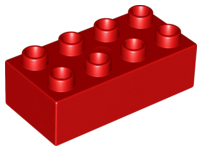 Duplo Brick 2 x 4 in Red