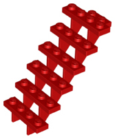 Stairs 7 x 4 x 6 Straight Open in Red
