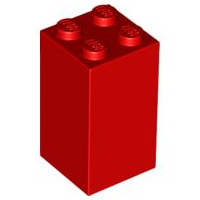 Brick 2 x 2 x 3 in Red