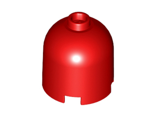 Brick Round 2 x 2 x 1 2/3 Dome Top, Hollow Stud in Red