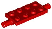 Plate Special 2 x 4 with Pins in Red