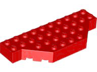 Brick Wedged 4 x 10 with Cut Corner in Red