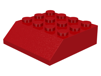 Brick Sloped 45° 4 x 4 in Red