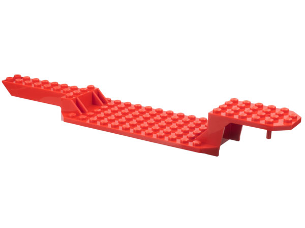 Vehicle Base, Trailer 6 x 26 x 2 2/3 in Red