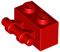 Brick Special 1 x 2 with Handle in Red