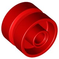 Wheel 18 x 14 with Tread Small Hub in Red