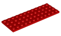 Plate 4 x 12 in Red