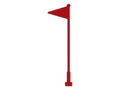 Antenna 8H Whip with Flag in Red