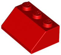 Brick Sloped 45° 2 x 3 in Red