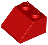 Brick Sloped 45° 2 x 2 in Red