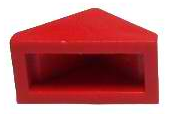 Brick Sloped 45° 2 x 1 Double without Bottom Pin in Red
