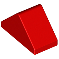 Brick Sloped 45° 2 x 1 Double with Inside Stud Holder in Red