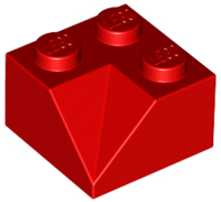 Brick Sloped 45° 2 x 2 Double Concave in Red