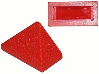 Brick Sloped 45° 2 x 1 Triple with Hollow Underside in Red