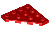 Wedge Plate 4 x 4 Cut Corner in Red
