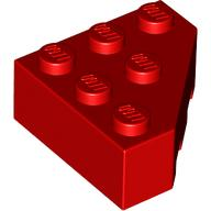 Brick Wedged 3 x 3 Cut Corner in Red