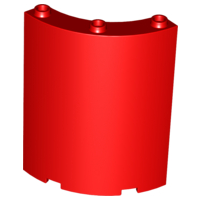 Panel 4 x 4 x 6 Quarter Cylinder in Red