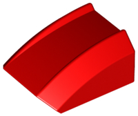 Brick Curved 2 x 2 with Lip, No Studs in Red