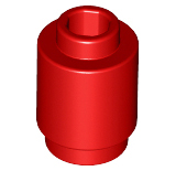 Brick Round 1 x 1 Open Stud in Red