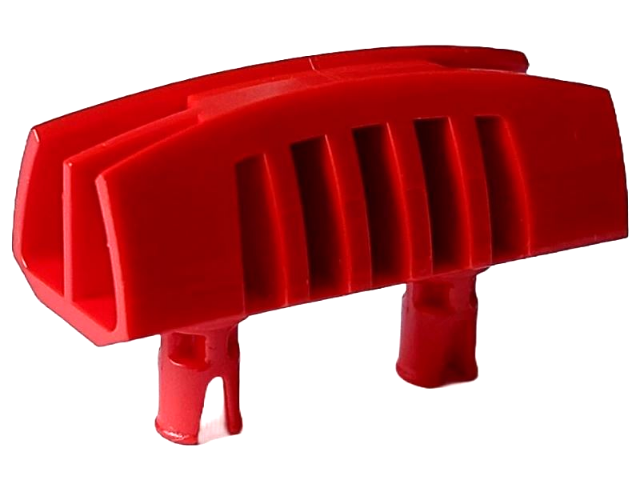 Grille 1 x 4 [Two Pins] in Red