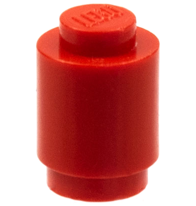 Brick Round 1 x 1 Solid Stud in Red