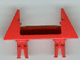 String Reel 1 x 4 x 2 Holder with 2 Technic Pins in Red