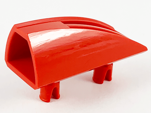 Fairing 1 x 4 Side Flaring Intake with Two Pins in Red