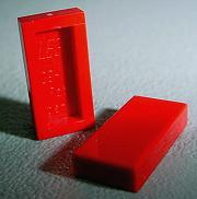 Tile 1 x 2 without Groove in Red