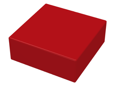 Tile 1 x 1 without Groove in Red