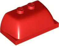 Windscreen 2 x 4 x 1 1/3 [Plain] in Red
