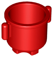 Duplo Kettle with Closed Handles 2 x 2 x 1.5 in Red