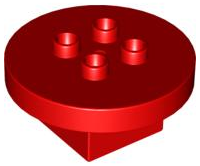 Duplo Table Round 4 x 4 x 1.5 in Red