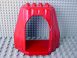 Duplo Rock Cave with Door Opening in Red