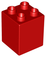 Duplo Brick 2 x 2 x 2 in Red