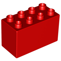 Duplo Brick 2 x 4 x 2 in Red