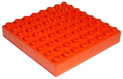 Duplo Brick 8 x 8 in Red