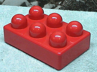 Primo Brick 2 x 3 in Red
