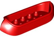 Duplo Boat / Canoe 2 x 8 in Red