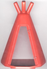 Duplo Building Tepee in Red