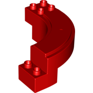 Duplo Road Section, Curve in Red