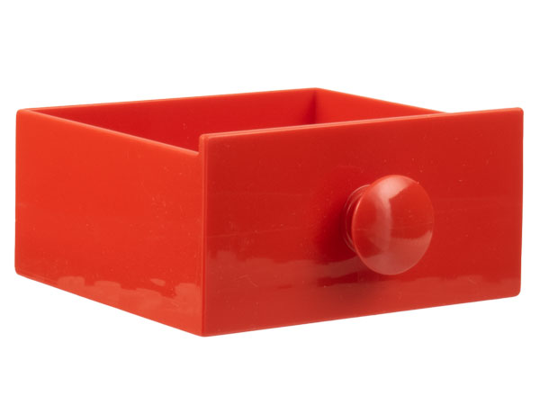 Duplo Cabinet Drawer 4 x 4 with Round Handle in Red