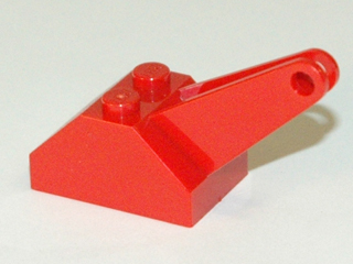 Slope Brick 45 2 x 3 x 1 & 1/3 Double Crane in Red