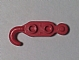 Hook, Tow Hook with 2 Studs on Both Sides in Red
